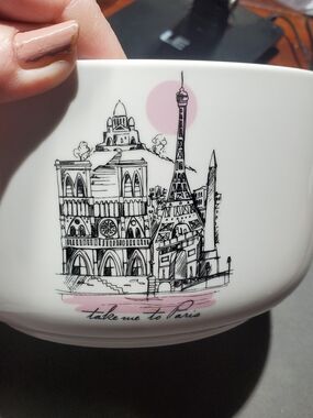 Ciroa Take MeTo Paris Porcelain Lg 6 Cup Micro Storage Bowl W Vented Lid Discont